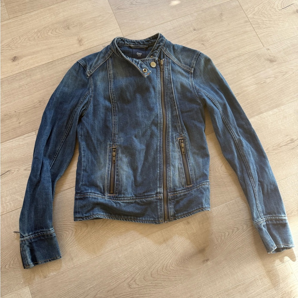 Gap moto style denim jacket